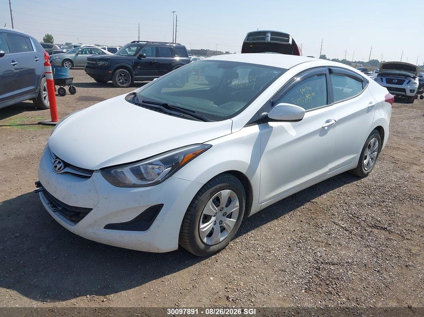 2016 Hyundai Elantra, Викрадення, IAAI, VIN 5NPDH4AEXGH684242 — фото 2