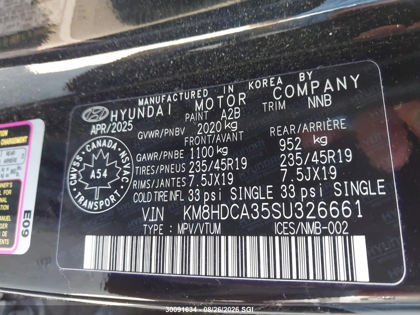 2025 HYUNDAI KONA SPORT UTILITY VEHICLE 1.6L I-4 DI, DOHC, VVT, TURBO, 190HP