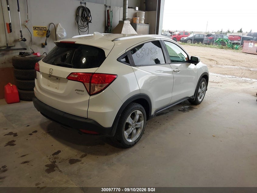 Vin: 3czru6h72gm105396, lot: 20148007, honda hr-v exl 20164