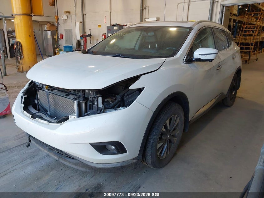 2018 Nissan Murano S/Sl/Sv/Platinum, Угон, IAAI, VIN 5N1AZ2MH1JN106155 — фото 2