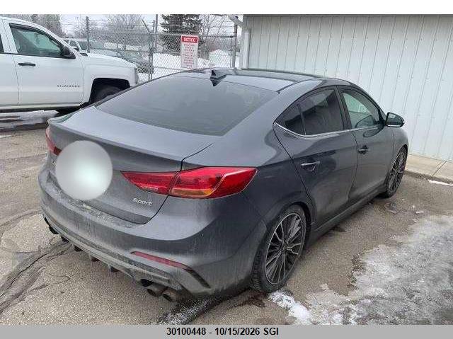 Vin: kmhd04lb1hu354437, lot: 20149618, hyundai elantra sport 20174