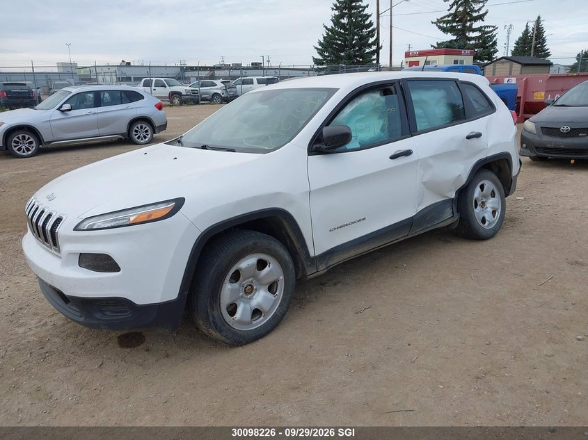 2017 Jeep Cherokee Sport, Left Side, IAAI, VIN 1C4PJLAB9HD218701 — photo 2