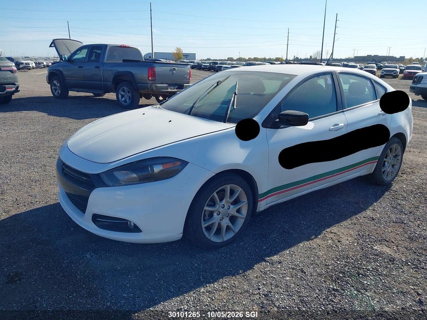 Vin: 1c3cdfbaxdd301100, lot: 20150738, dodge dart sxt 20132