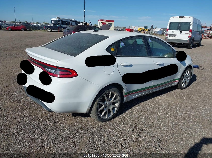 Vin: 1c3cdfbaxdd301100, lot: 20150738, dodge dart sxt 20134