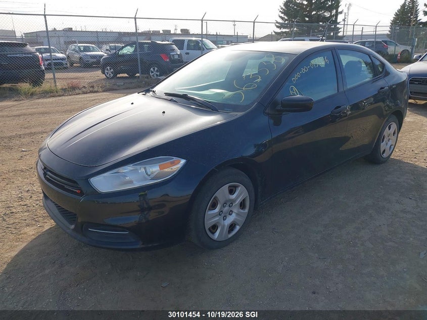 2016 Dodge Dart Se, Right Side, IAAI, VIN 1C3CDFAA7GD563338 — photo 2