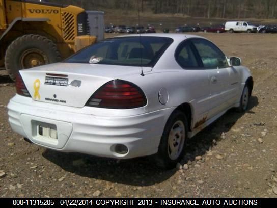 2000 Pontiac Grand Am Se VIN: 1G2NE12T3YM726299 Lot: 11315205