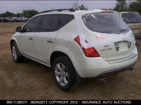 2007 Nissan Murano Se/Sl/S VIN: JN8AZ08W97W613359 Lot: 11396371