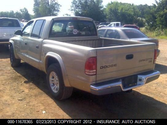 2003 Dodge Dakota Quad Cab Slt VIN: 1D7HL48N33S101954 Lot: 11678365