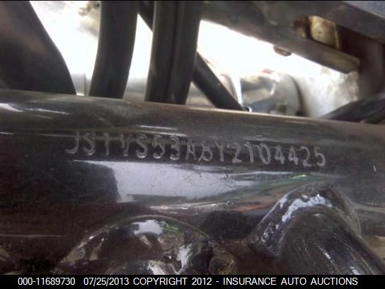 2000 Suzuki Vz800 VIN: JS1VS53A8Y2104425 Lot: 11689730