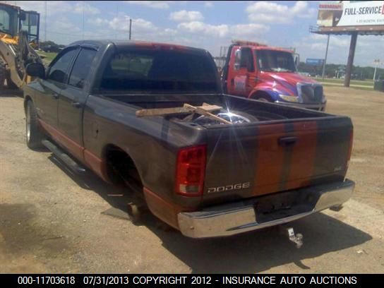 2003 Dodge Ram Truck Ram 1500 Quad St/Slt VIN: 1D7HA18ZX3J508487 Lot: 11703618