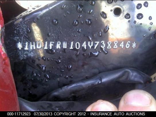 2004 Harley-Davidson Flhrci VIN: 1HD1FRW104Y738846 Lot: 11712923