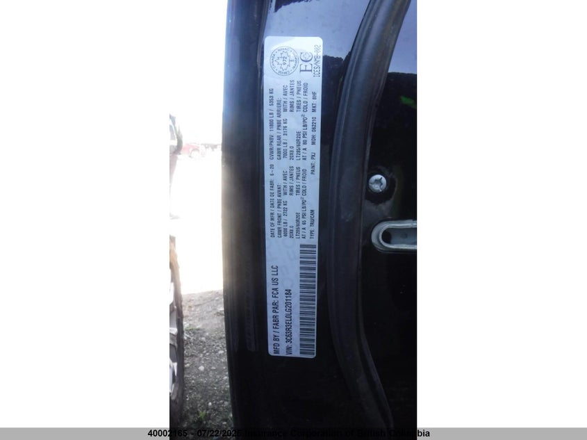 3C63R3EL0LG201184 2020 RAM 3500 photo no. 7