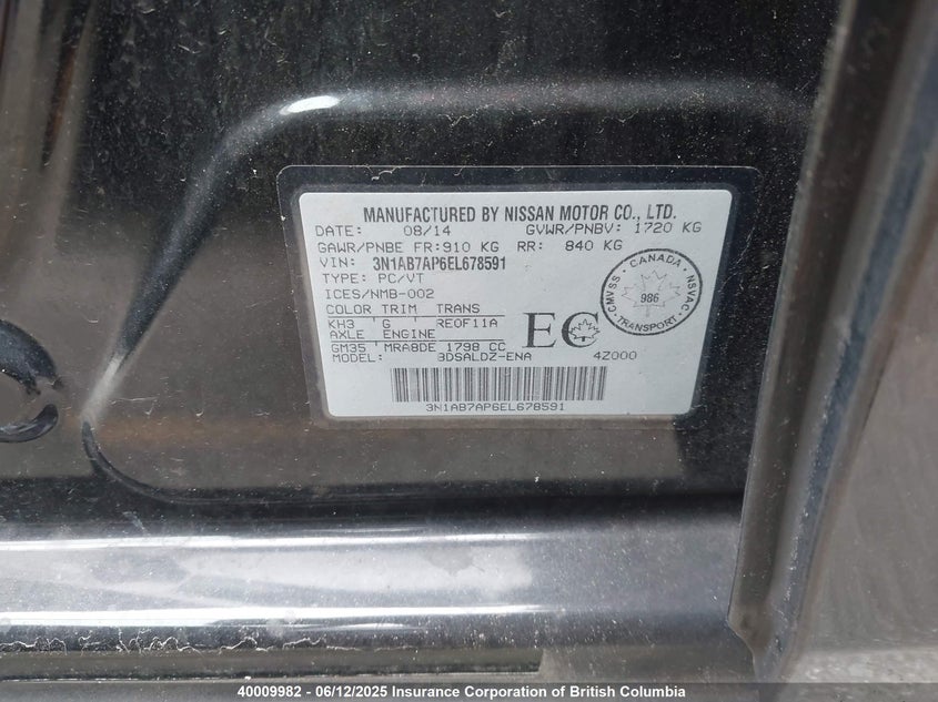 3N1AB7AP6EL678591 2014 NISSAN SENTRA photo no. 16