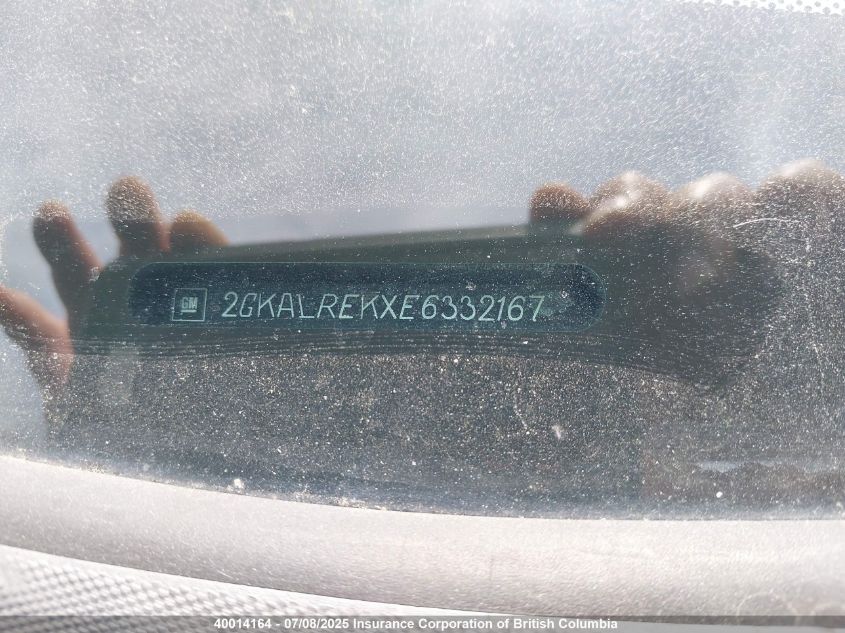 2014 GMC Terrain Sle VIN: 2GKALREKXE6332167 Lot: 40014164