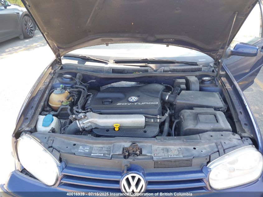 2002 Volkswagen Golf VIN: 9BWDE61J324044928 Lot: 40016939