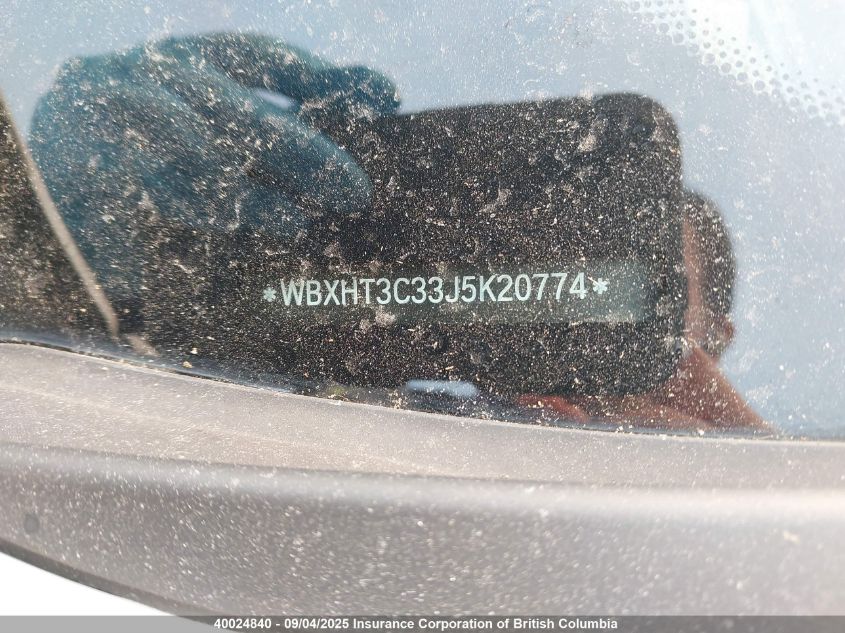 2018 BMW X1 VIN: WBXHT3C33J5K20774 Lot: 40024840