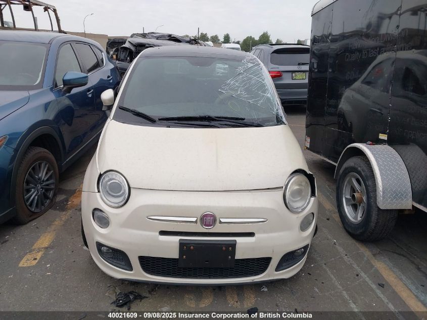 2012 Fiat 500 Sport VIN: 3C3CFFBR8CT378329 Lot: 40021609