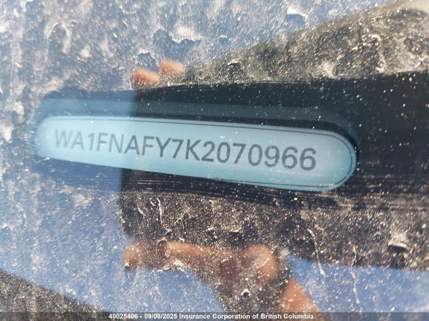 2019 Audi Q5 VIN: WA1FNAFY7K2070966 Lot: 40025406