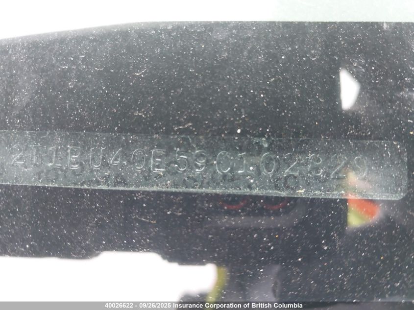 2009 Toyota Corolla S/Le/Xle VIN: 2T1BU40E59C102820 Lot: 40026622