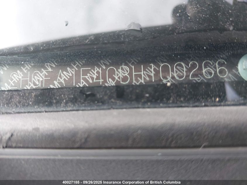 2011 Honda Civic VIN: 2HGFA1F40BH100266 Lot: 40027185