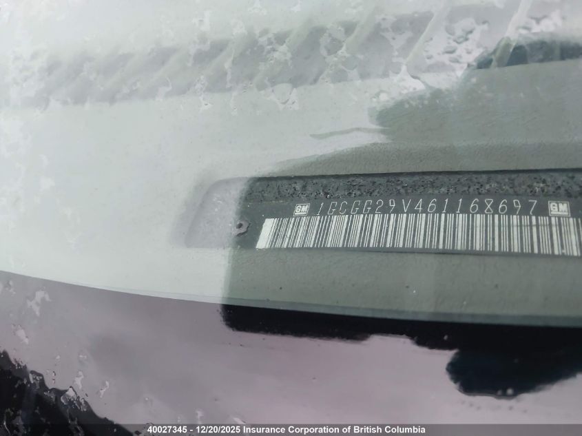 2006 Chevrolet Express Work Van VIN: 1GCGG29V461168697 Lot: 40027345