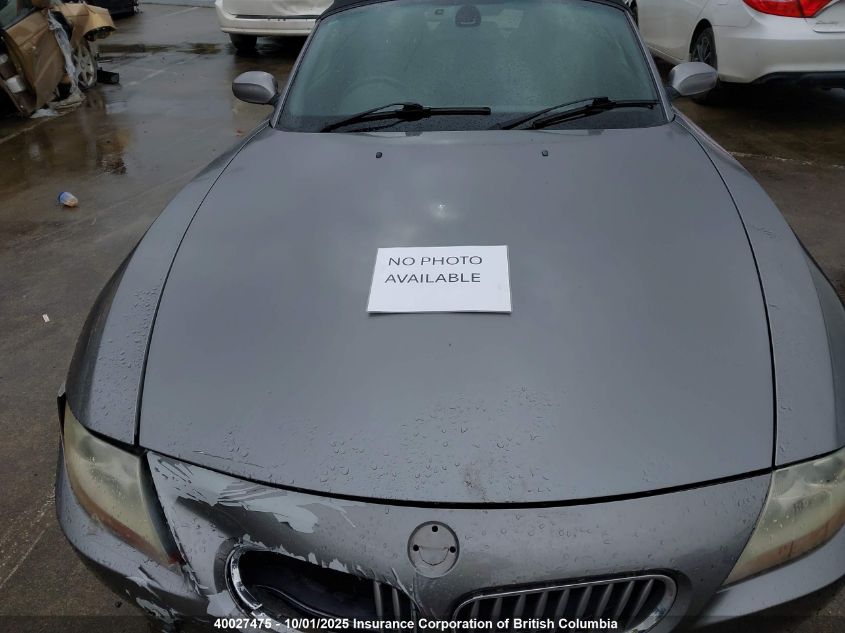 2003 BMW Z4 3.0I VIN: WBABT52040LT00424 Lot: 40027475