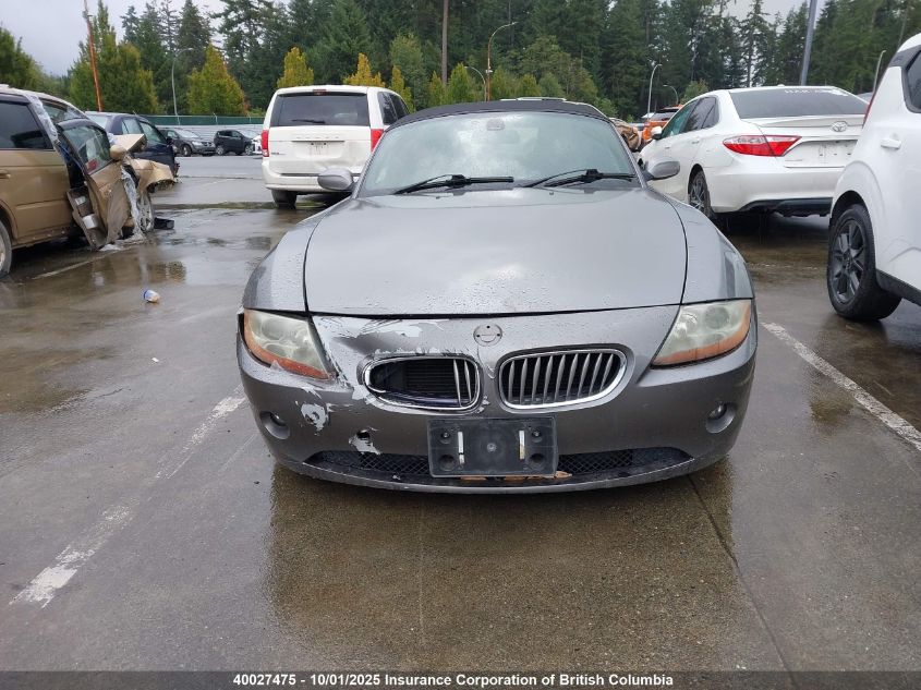 2003 BMW Z4 3.0I VIN: WBABT52040LT00424 Lot: 40027475