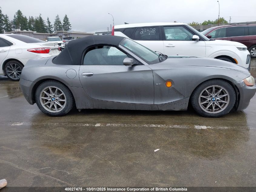 2003 BMW Z4 3.0I VIN: WBABT52040LT00424 Lot: 40027475