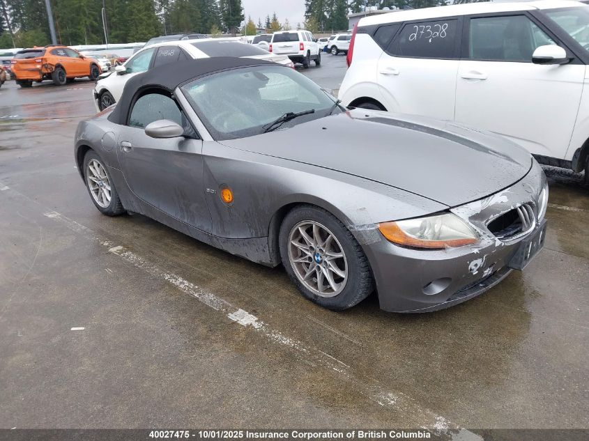 2003 BMW Z4 3.0I VIN: WBABT52040LT00424 Lot: 40027475