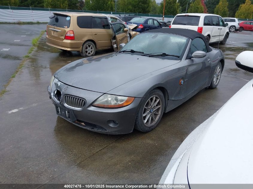 2003 BMW Z4 3.0I VIN: WBABT52040LT00424 Lot: 40027475