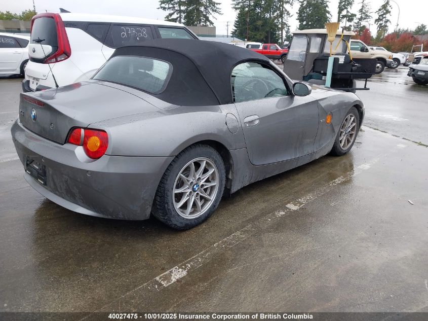 2003 BMW Z4 3.0I VIN: WBABT52040LT00424 Lot: 40027475