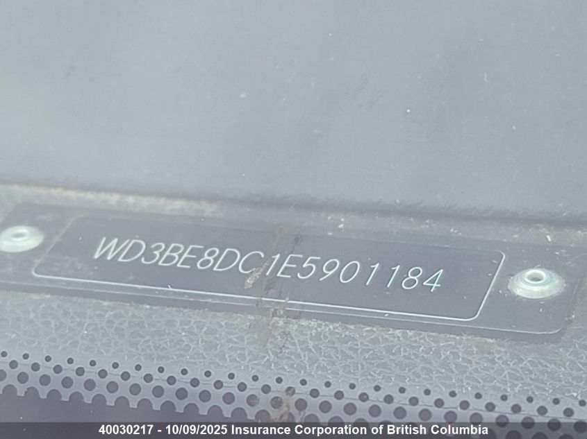 2014 Mercedes-Benz Sprinter 2500 VIN: WD3BE8DC1E5901184 Lot: 40030217