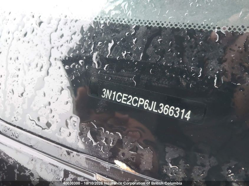 2018 Nissan Versa VIN: 3N1CE2CP6JL366314 Lot: 40030300