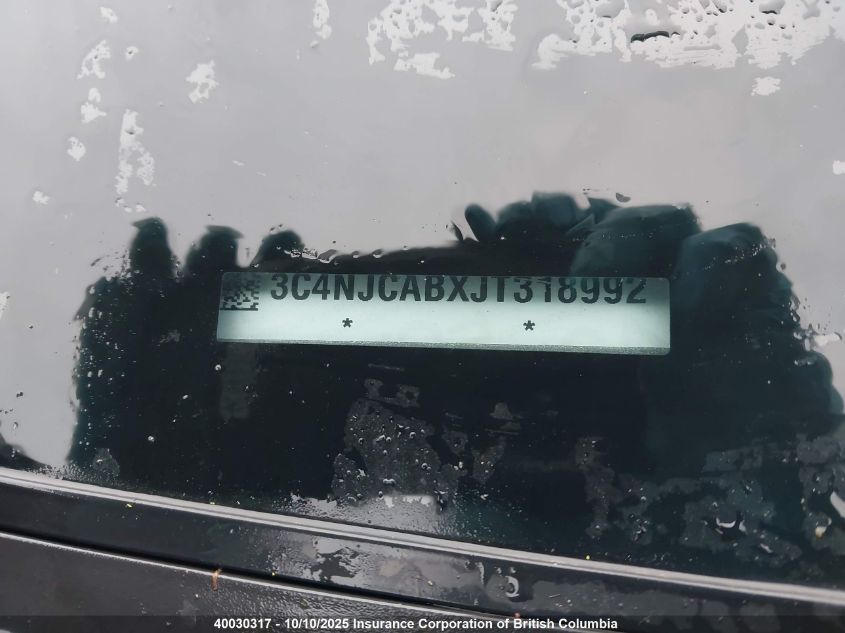 2018 Jeep Compass Sport VIN: 3C4NJCABXJT318992 Lot: 40030317