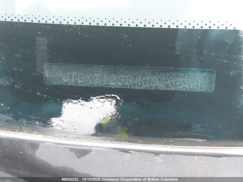 2004 Toyota Echo VIN: JTDKT123840056688 Lot: 40030322