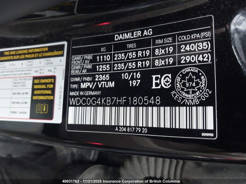 WDC0G4KB7HF180548 2017 MERCEDES-BENZ GLC photo no. 9