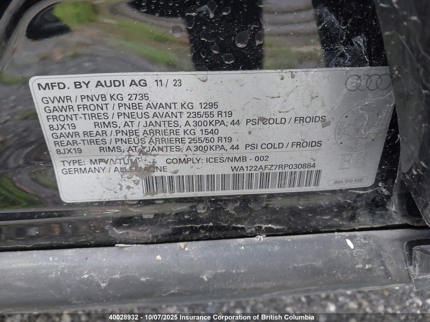 WA122AFZ7RP030884 2024 AUDI Q4 E-TRON photo no. 9