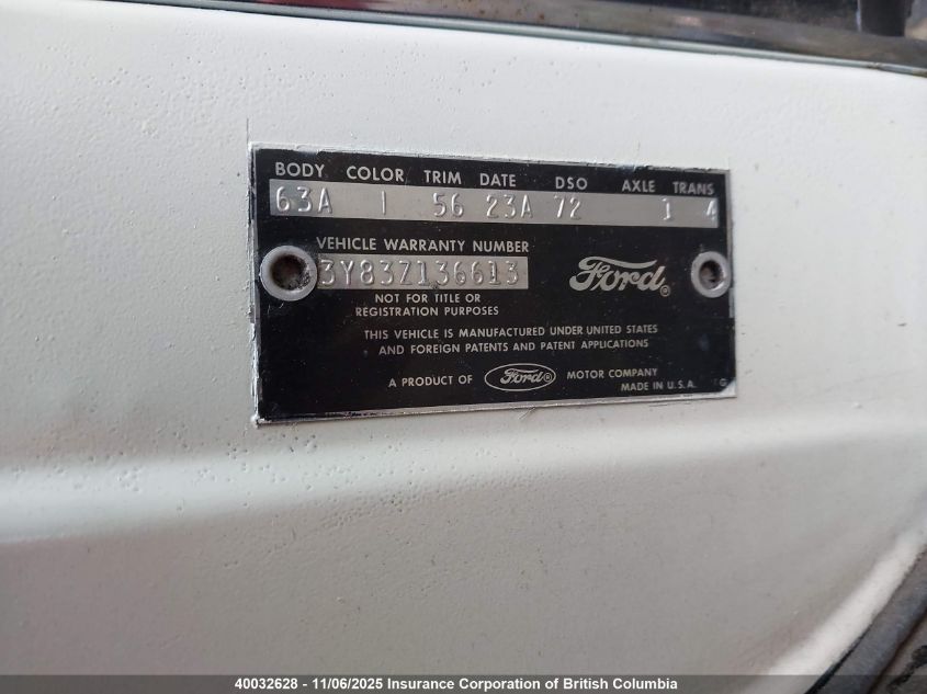 3Y83Z136613 1963 FORD THUNDERBIRD photo no. 9