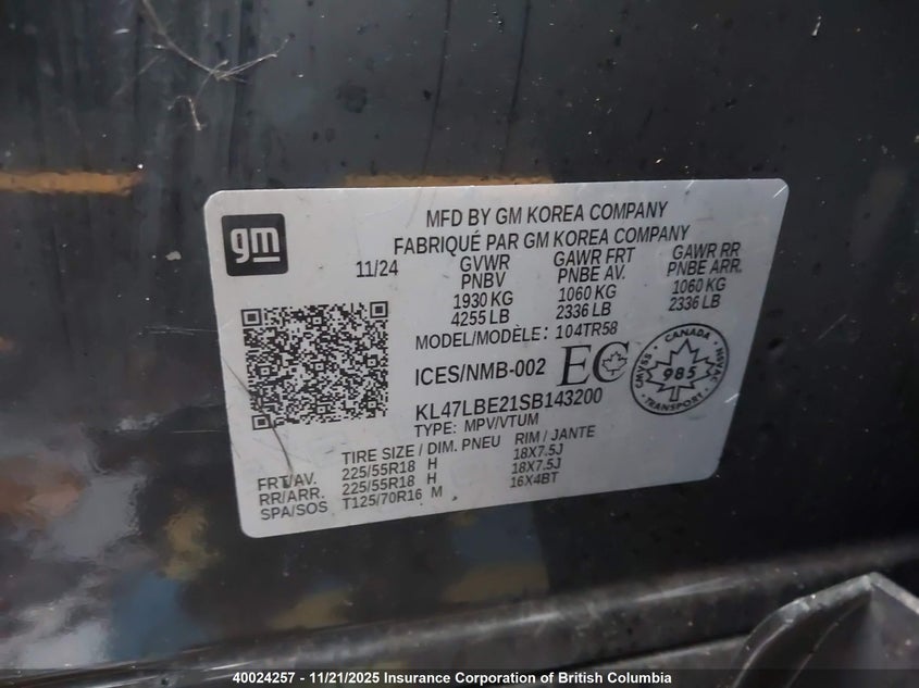 KL47LBE21SB143200 2025 BUICK ENVISTA photo no. 9