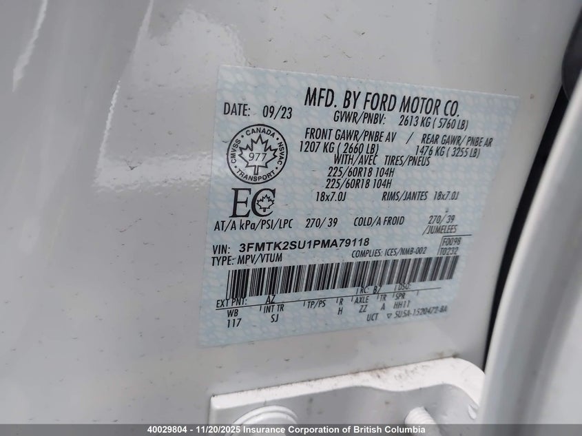 3FMTK2SU1PMA79118 2023 FORD MUSTANG MACH-E photo no. 9