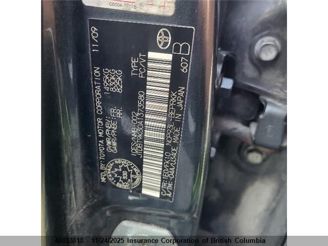 2010 Toyota Yaris VIN: JTDBT9K30A1373580 Lot: 40033818