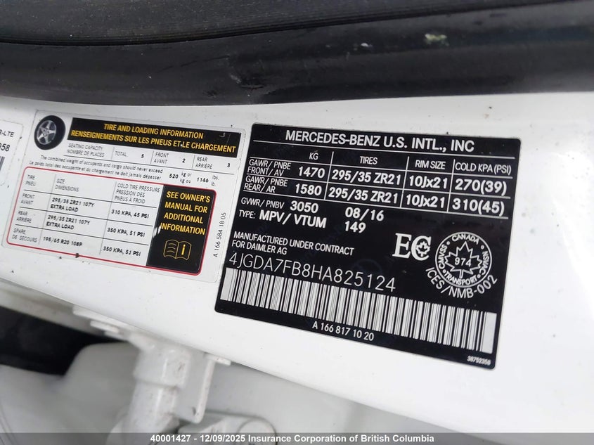 4JGDA7FB8HA825124 2017 MERCEDES-BENZ GLE photo no. 9