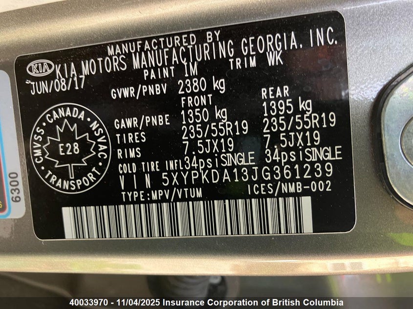 5XYPKDA13JG361239 2018 KIA SORENTO photo no. 5
