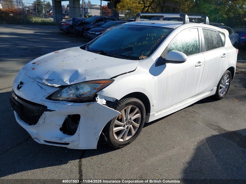2013 Mazda Mazda3 Gs-Sky white sedan null JM1BL1L76D1841691 photo #3
