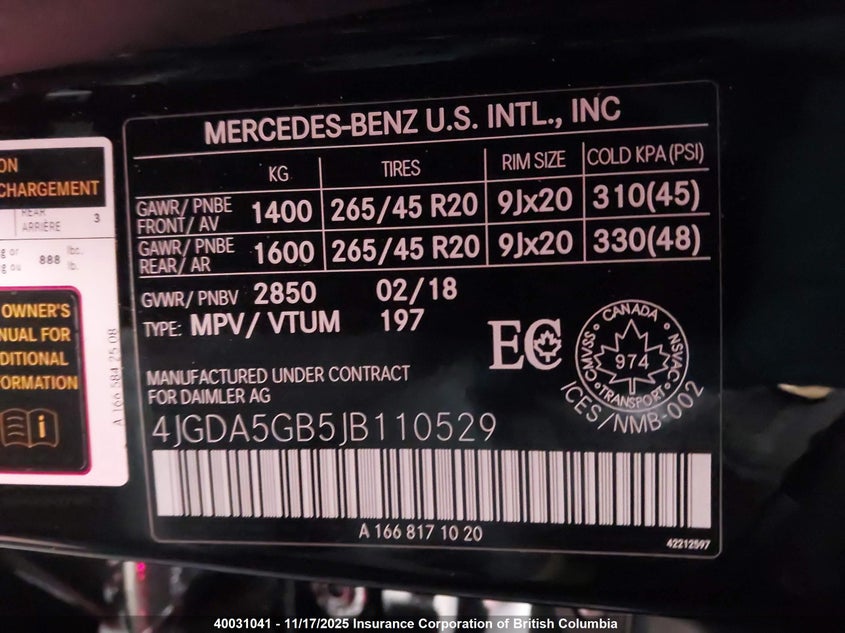 4JGDA5GB5JB110529 2018 MERCEDES-BENZ GLE photo no. 9