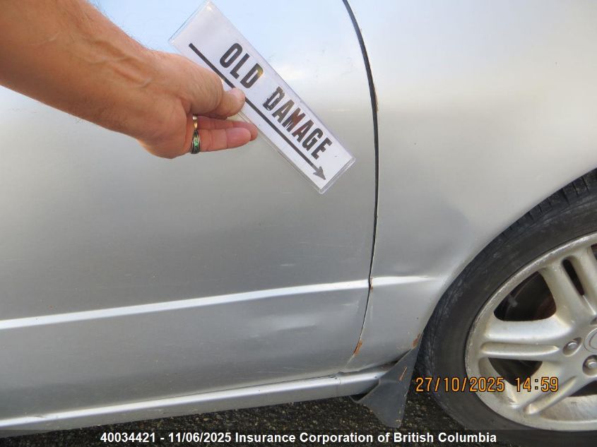 2003 Acura 3.2Cl VIN: 19UYA427X3A800614 Lot: 40034421