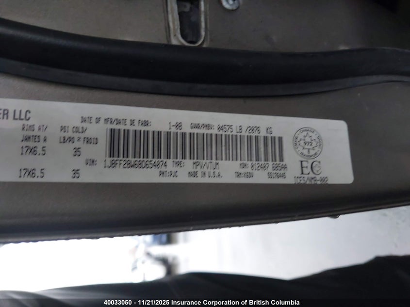 1J8FF28W68D654074 2008 JEEP LIBERTY (PATRIOT) photo no. 9