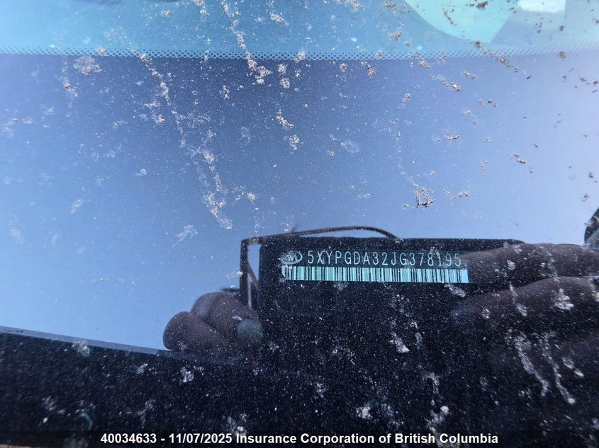 2018 Kia Sorento Lx/L VIN: 5XYPGDA32JG378195 Lot: 40034633