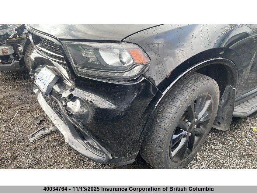 2018 Dodge Durango Gt VIN: 1C4RDJDG3JC272048 Lot: 40034764