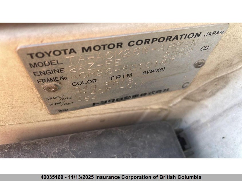 ACM265010167 2002 TOYOTA ALPHARD photo no. 6